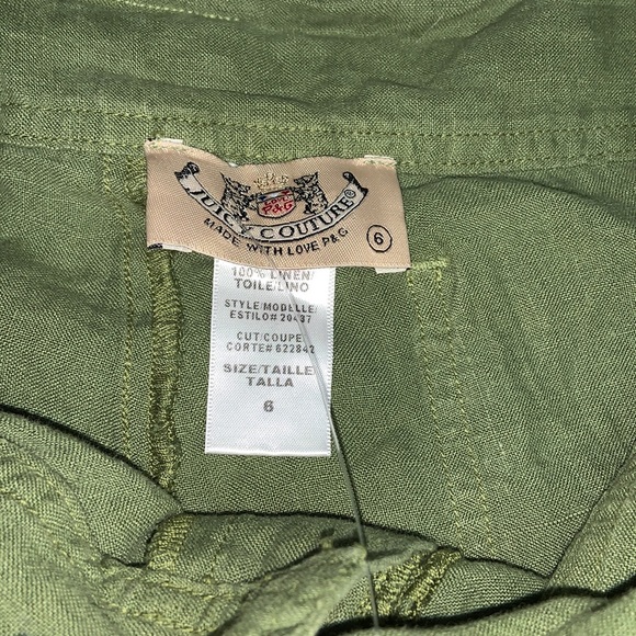 NWT Original Juicy Couture Linen Shorts with Belt - Picture 4 of 5